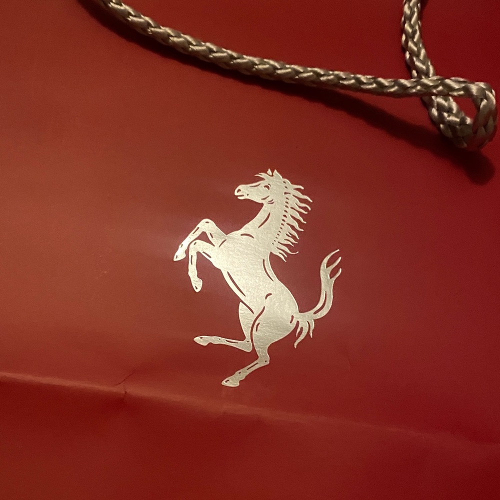 Ferrari Crimson Gift Bag with Silver Logo - Picture 2 of 4
